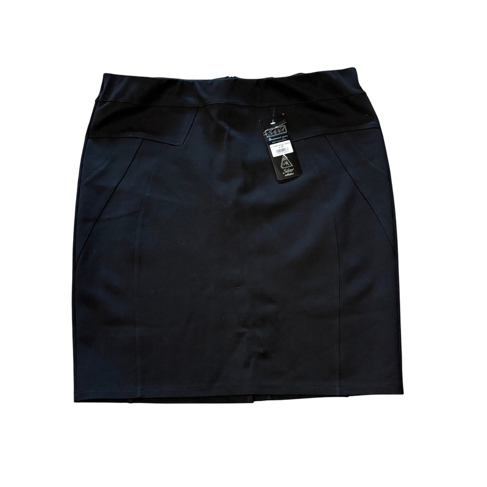 SANA Silver Collection Black Pencil Skirt Sz 58 Office Wear Career Professional